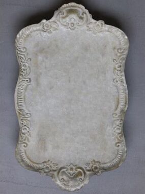 CREATIVE CO-OP NWT 17-3/4"L x 10-1/2"W Decorative Tin Tray. w/ Grey Finish